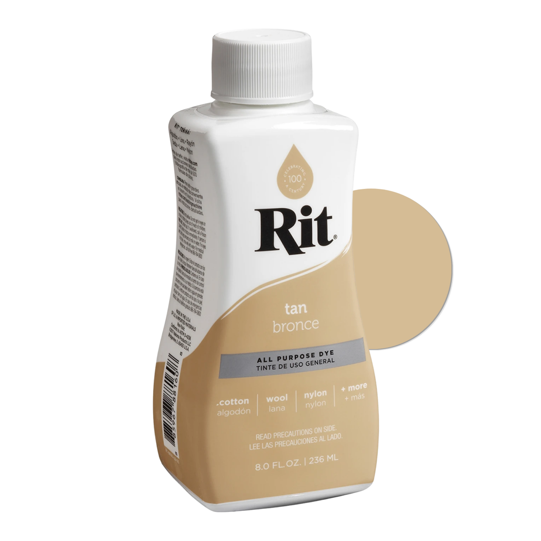 Rit Dye Liquid Tan / Líquido para Teñir Bronce Pintura para Tela Rit