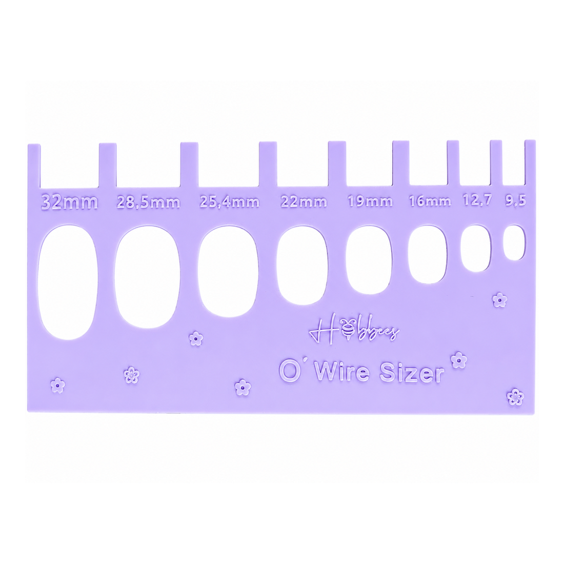 Guía Selector De Arillos Lila O-Wire Sizer Encuadernacion Hobbees