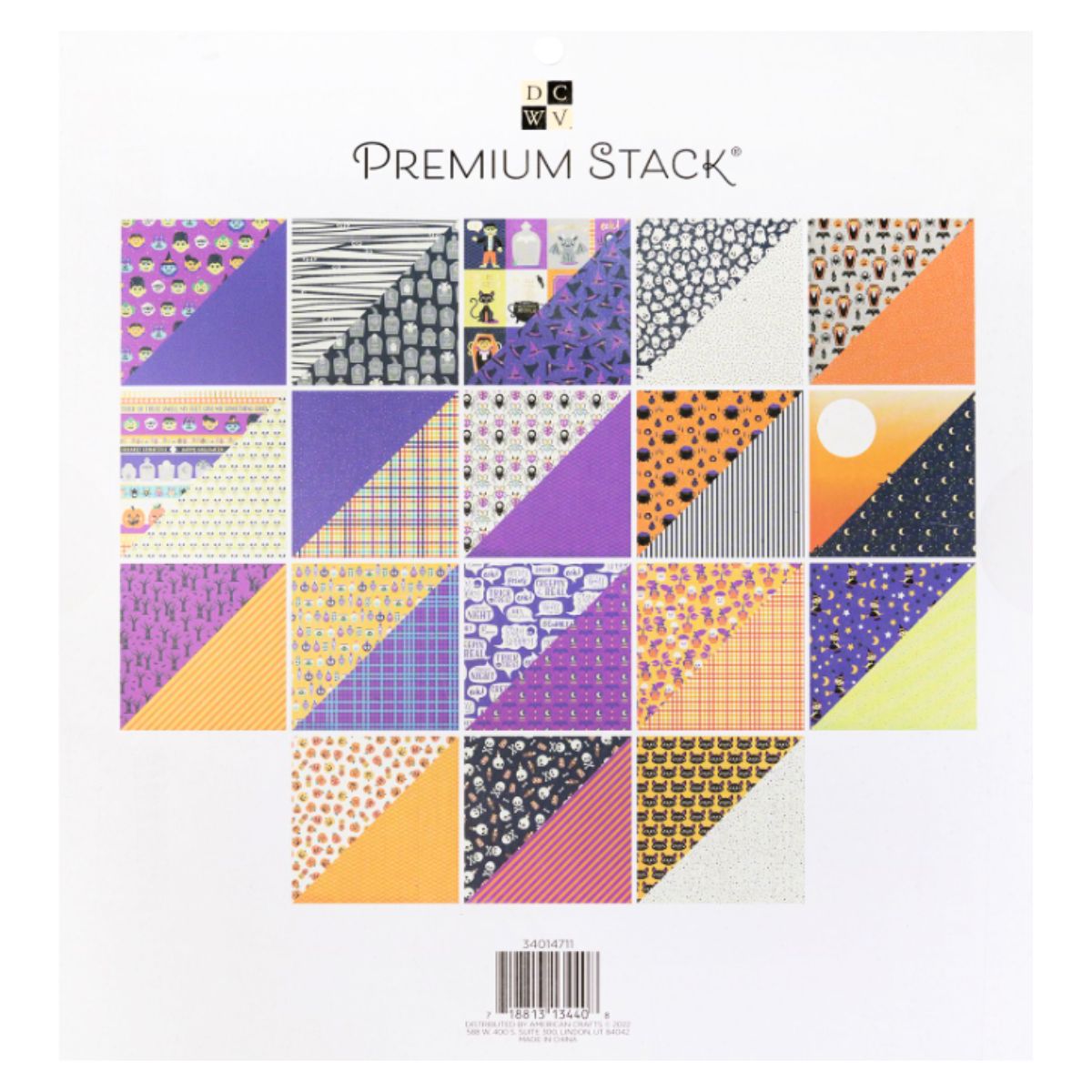 Cardstock Stack 12" Boo Crew / Block Cartulina Doble Cara Halloween  DCWV