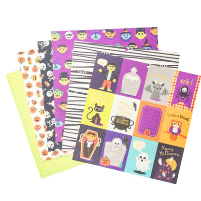 Cardstock Stack 12" Boo Crew / Block Cartulina Doble Cara Halloween  DCWV