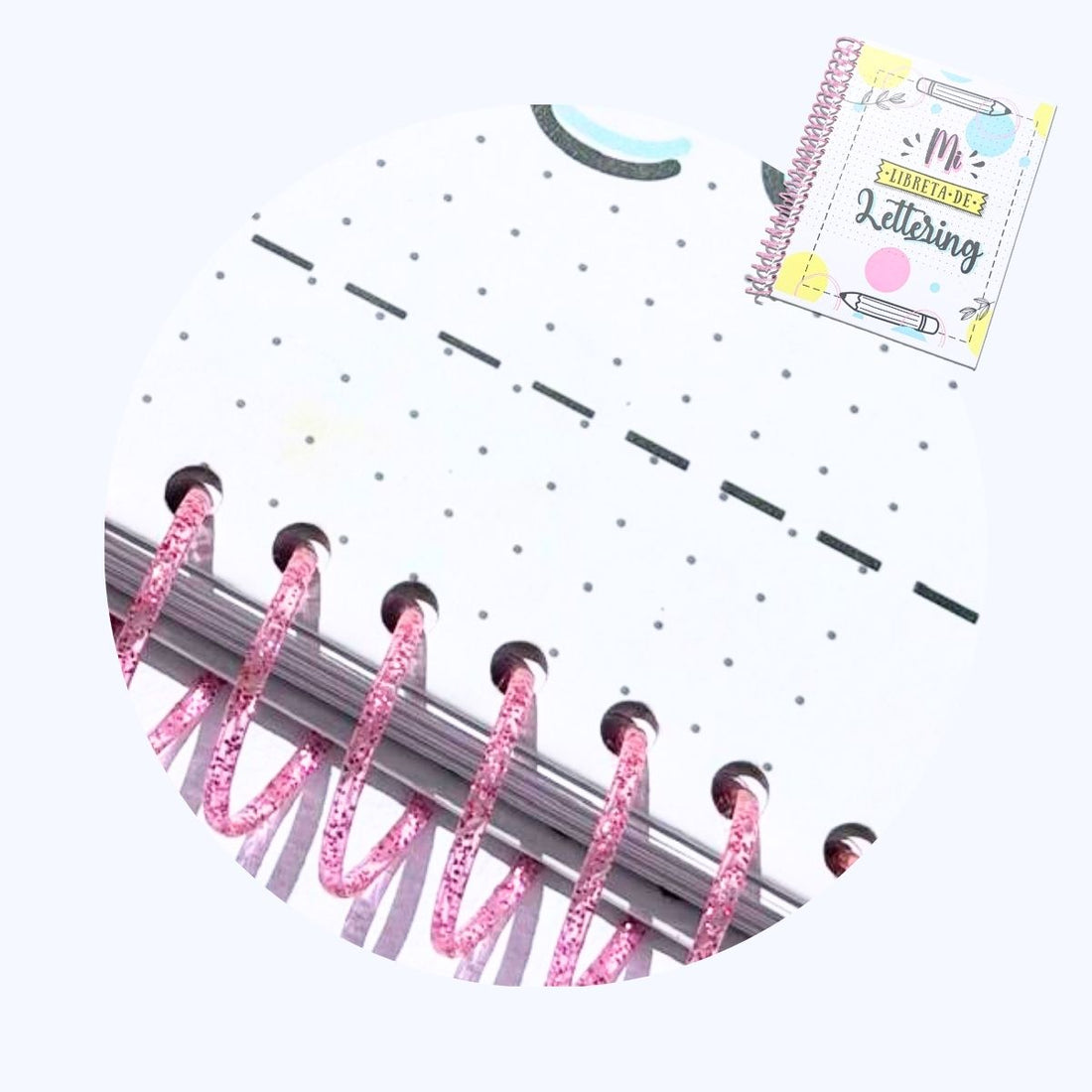 Espirales de Plástico Glitter 25mm para Encuadernación Creativa 10 pzs