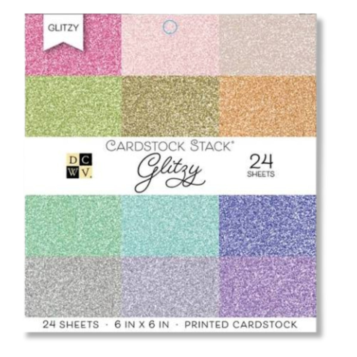 Glitzy Glitter Cardstock / Block de Cartulina con Glitter Papel DCWV