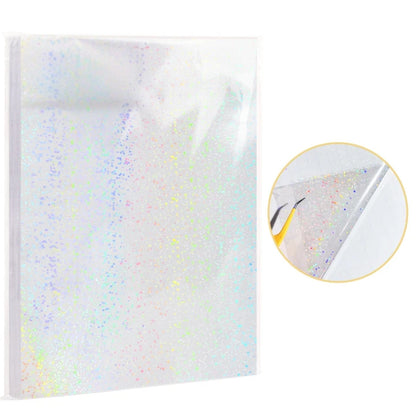 Laminate Sheets Sparkle Holographic / 10 Hojas Laminado Autoadhesivo Brillos Holo Acetato y Especializados Teckwrap