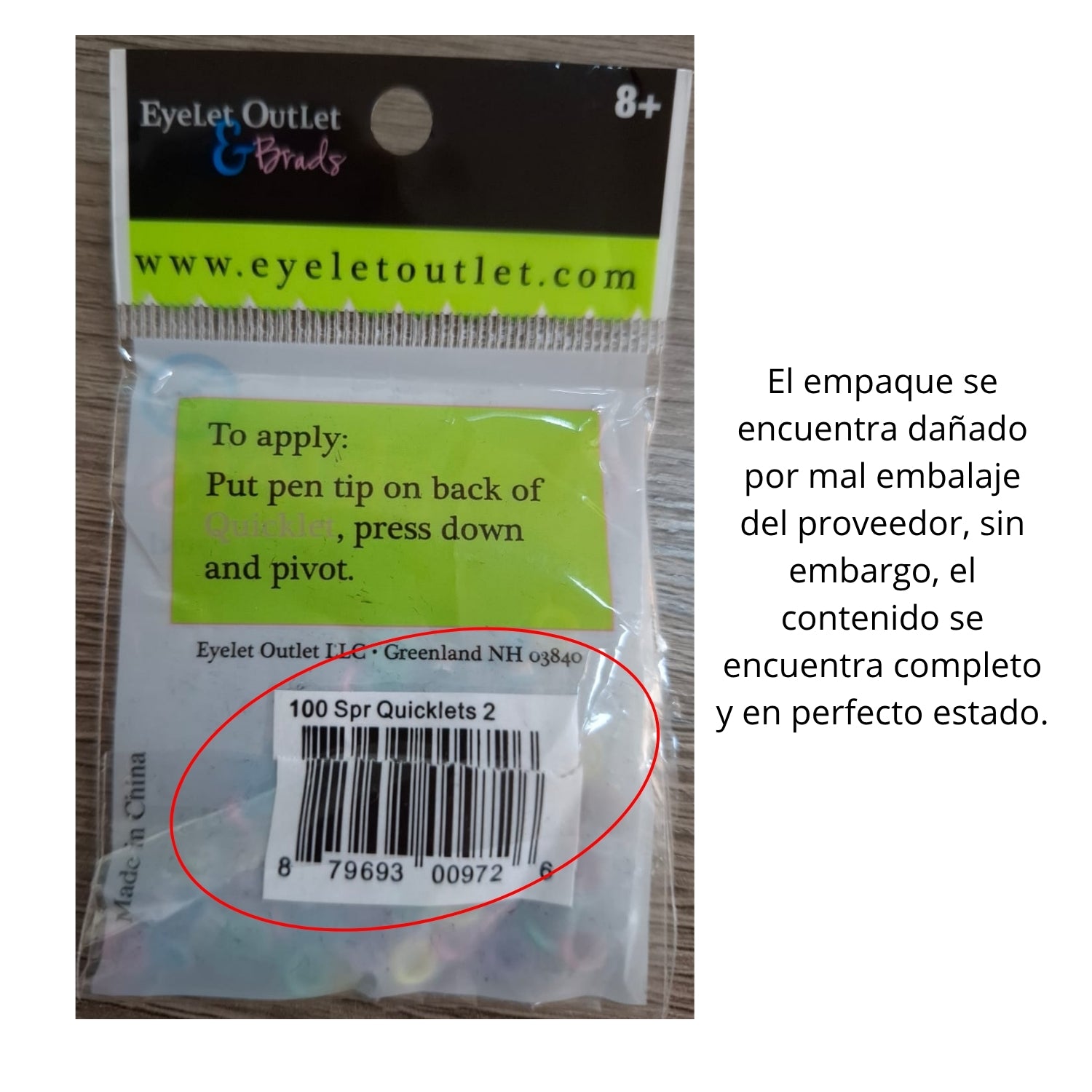 EA 84 Quicklets Spring 2 Eyelets / Ojillos Colores de Primavera Adornos / Embellishments Eyelet Outlet