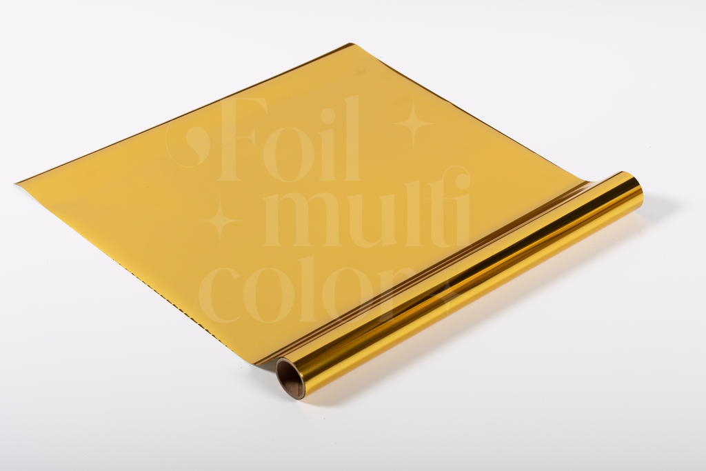 Rollo Papel Metalizado Dorado 5m Foil Reactivo Minc Calor - Hobbees