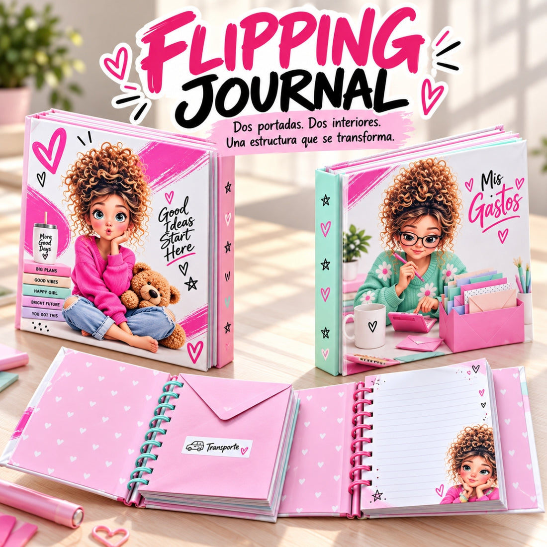 Curso para Aprender a Hacer Flipping Journal 1/4 Carta