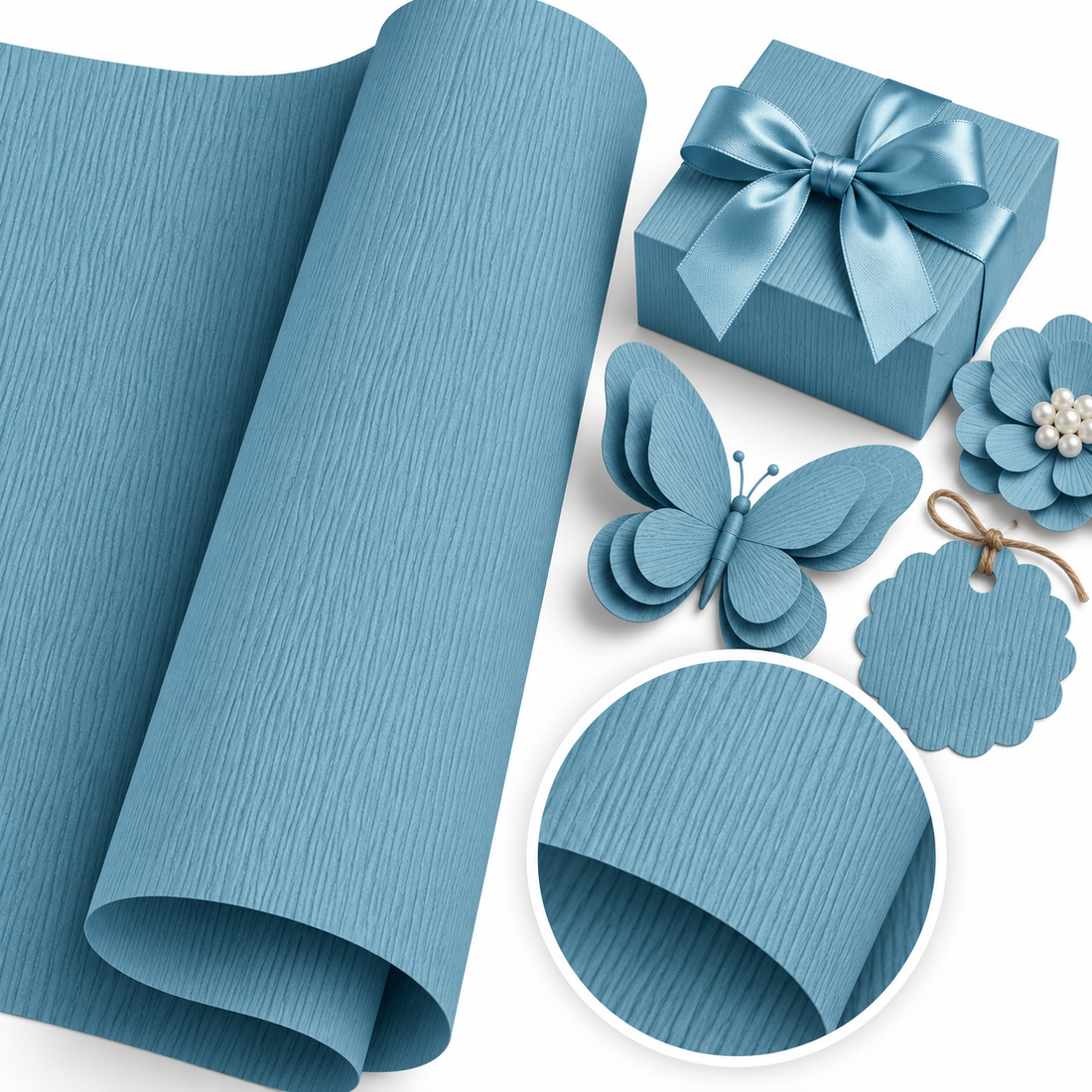 Fourz Cardstock Whirlpool / Cartulina Color Azul Verdoso 30.5 cm Papel, Hojas Sueltas Bazzill