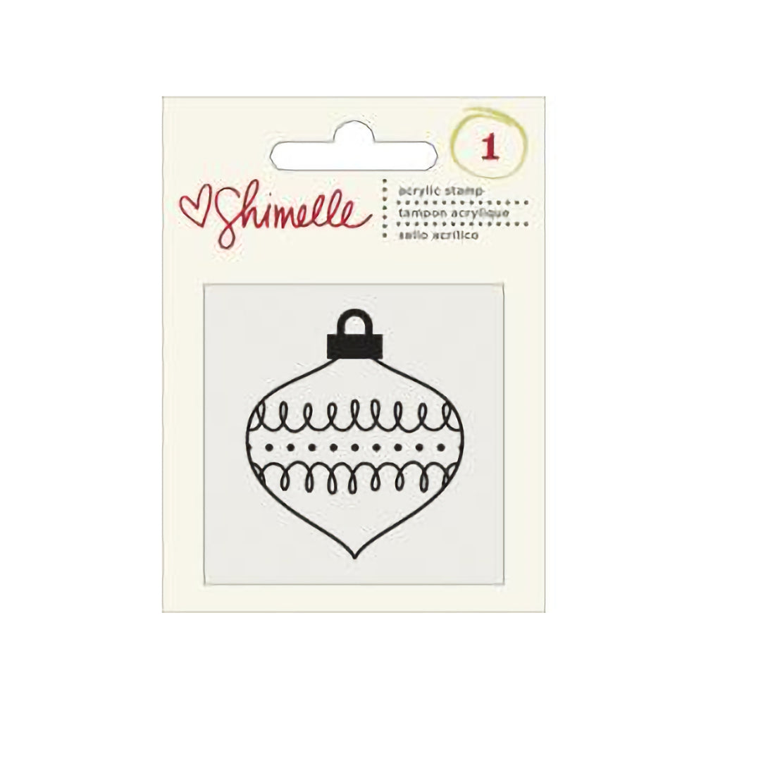 Merry &amp; Bright Acrylic Stamp / Sello Acrílico Luz de Navidad Sellos American Crafts