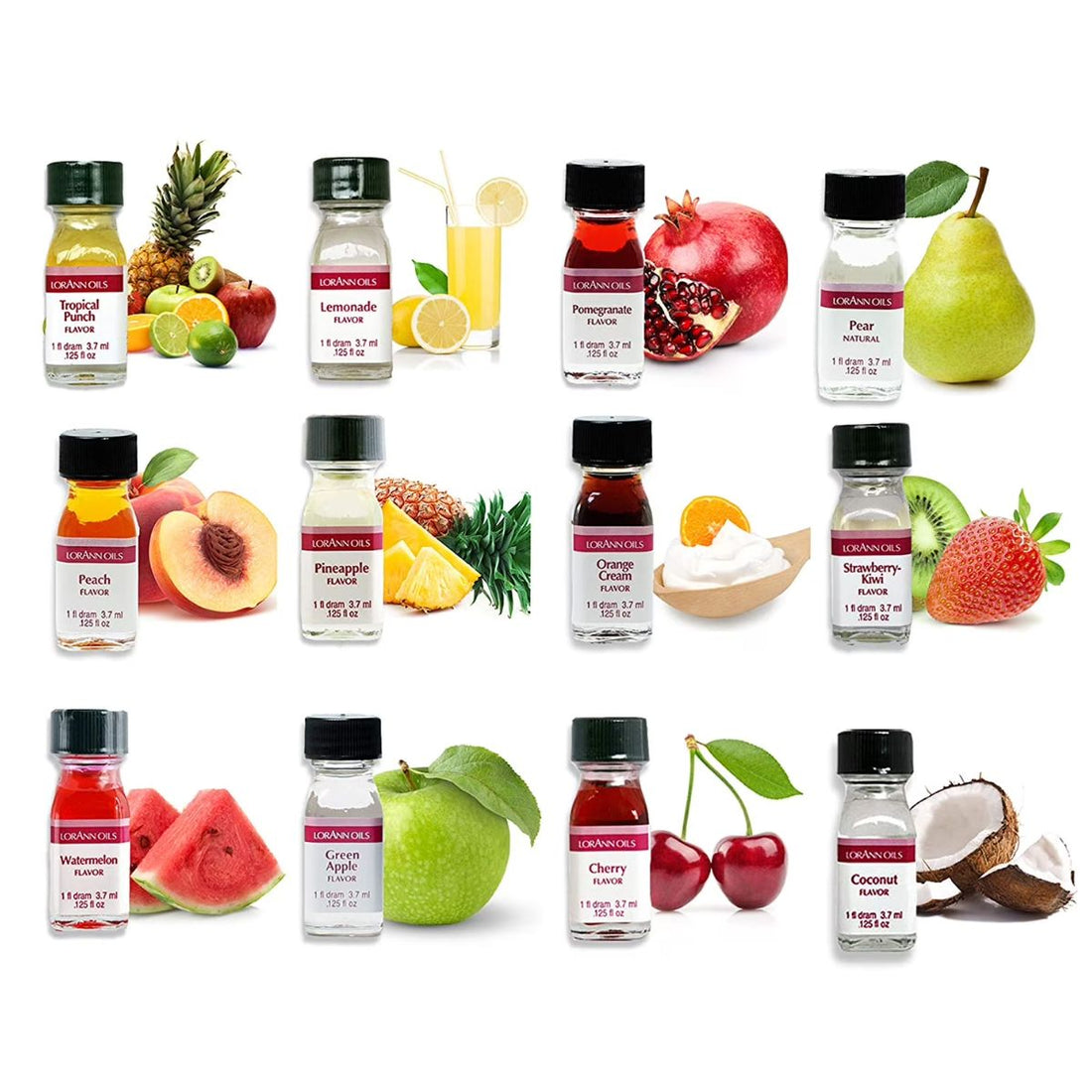 12 Variety Pack Super-Strength Flavors / 12 Saborizantes Concentrados Repostería Lorann Gourmet