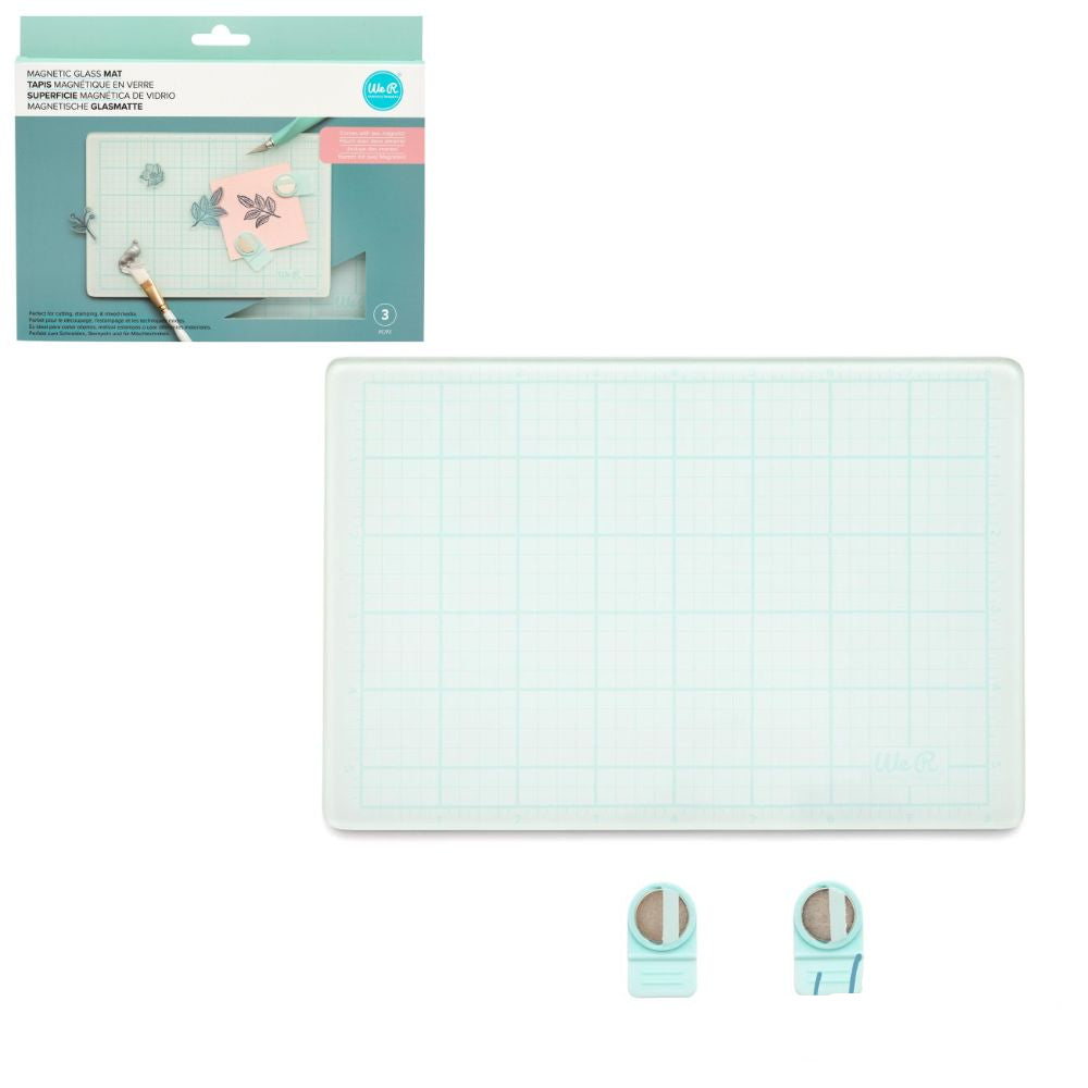 Magnetic Glass Mat 9" x 6" / Tapete magnético de vidrio Tapetes, Mats We R Memory Keepers