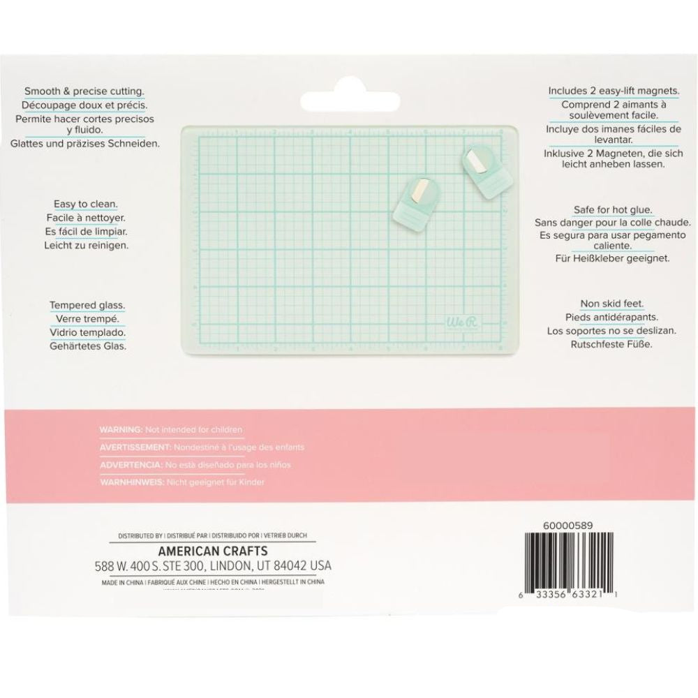 Magnetic Glass Mat 9" x 6" / Tapete magnético de vidrio Tapetes, Mats We R Memory Keepers