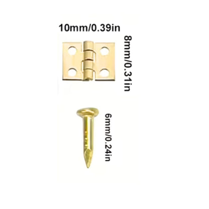 Mini Bisagras Metálicas Doradas Accesorios Hobbees