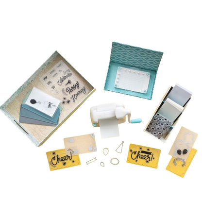 Mini Evolution Machine &amp; Stamping Kit / Máquina de Troquelado, Repujado y Sellado 82 pz