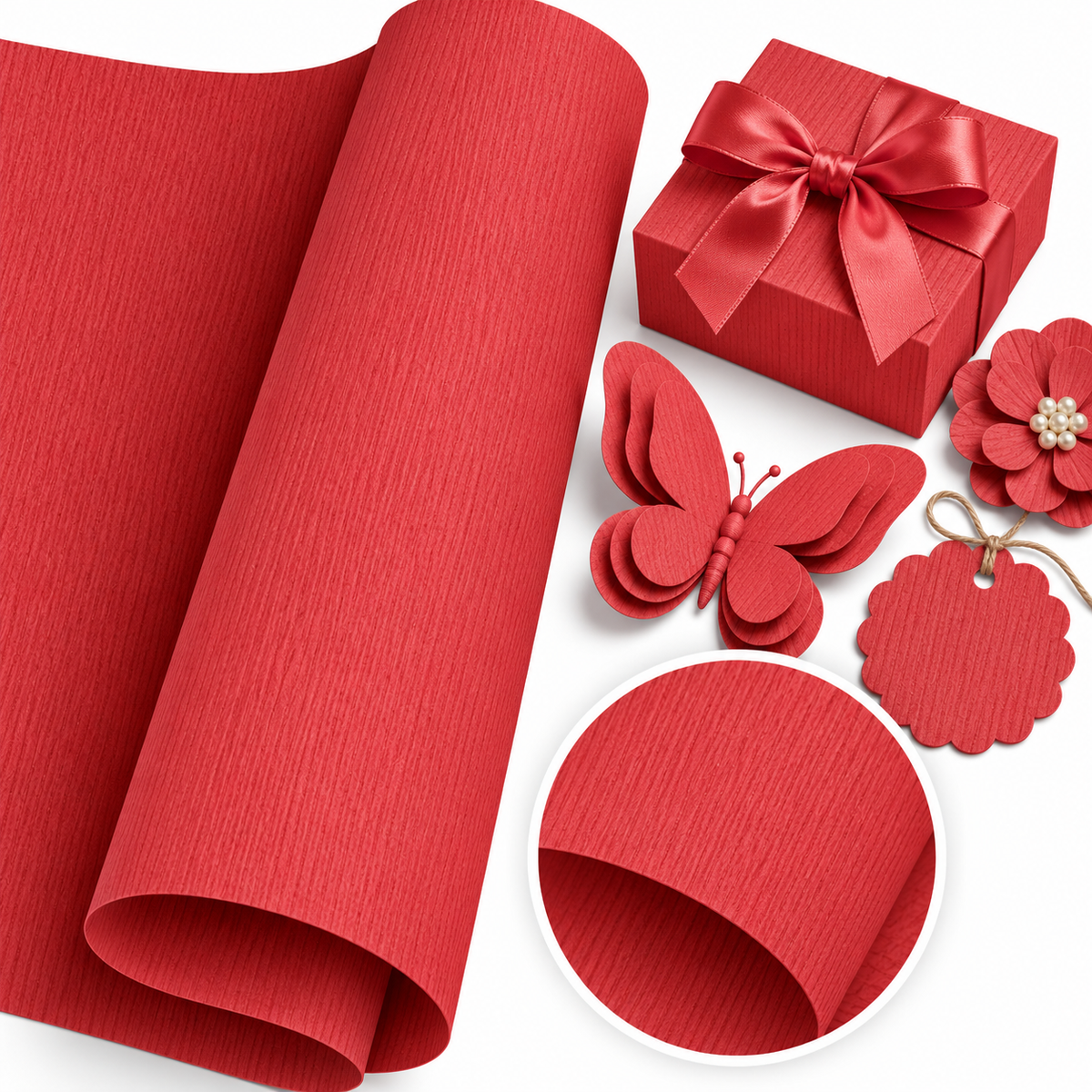 Mono Cardstock Flamingo / Cartulina Color Rojo 30.5 cm Papel, Hojas Sueltas Bazzill
