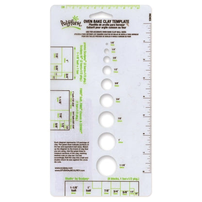 Oven Bake Clay Template / Plantilla para Arcilla y Modelado Herramientas para Modelado Sculpey