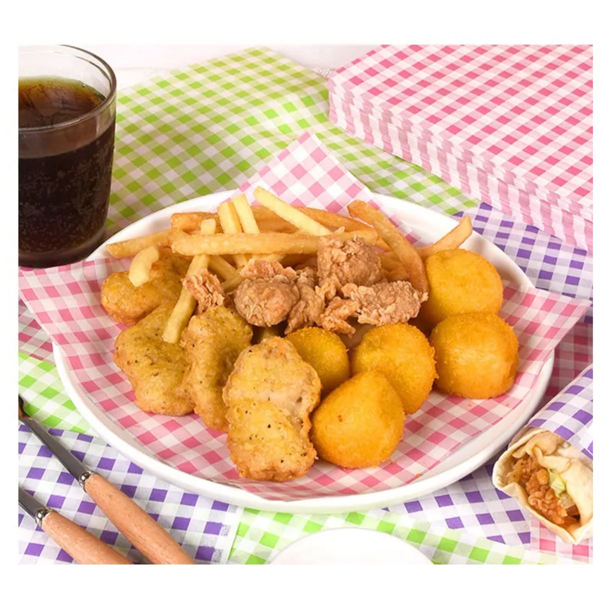 80 Hojas de Papel Vegetal Grado Alimenticio Cuadritos Repostería Hobbees