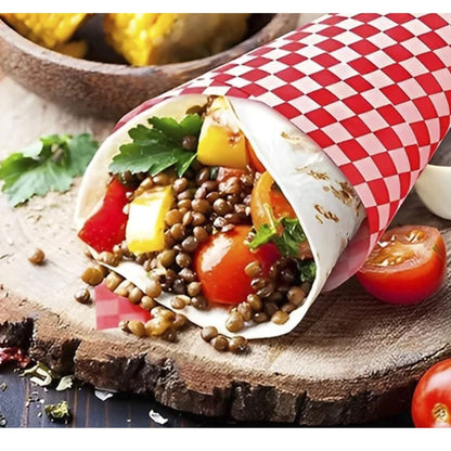 80 Hojas de Papel Vegetal Grado Alimenticio Cuadritos Repostería Hobbees