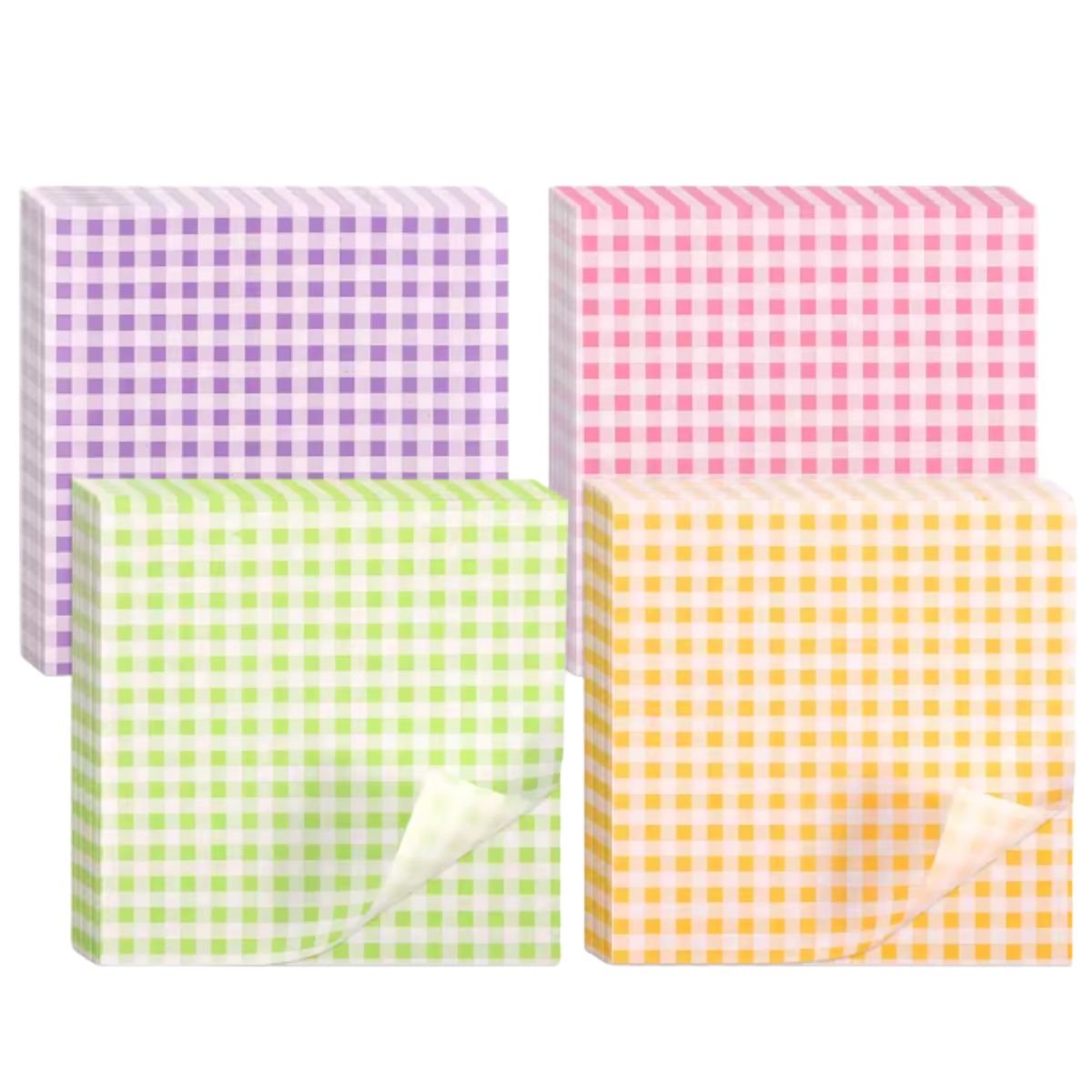 80 Hojas de Papel Vegetal Grado Alimenticio Cuadritos Repostería Hobbees