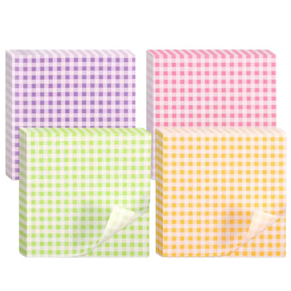 80 Hojas de Papel Vegetal Grado Alimenticio Cuadritos Repostería Hobbees