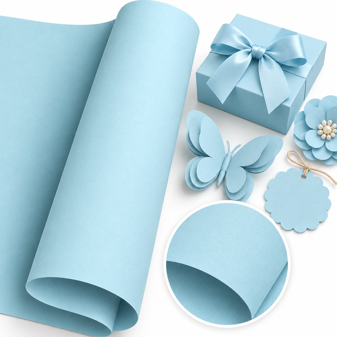 Powder Foundations 12" Cardstock / 10 Hojas de Cartulina Color Polvo Azul