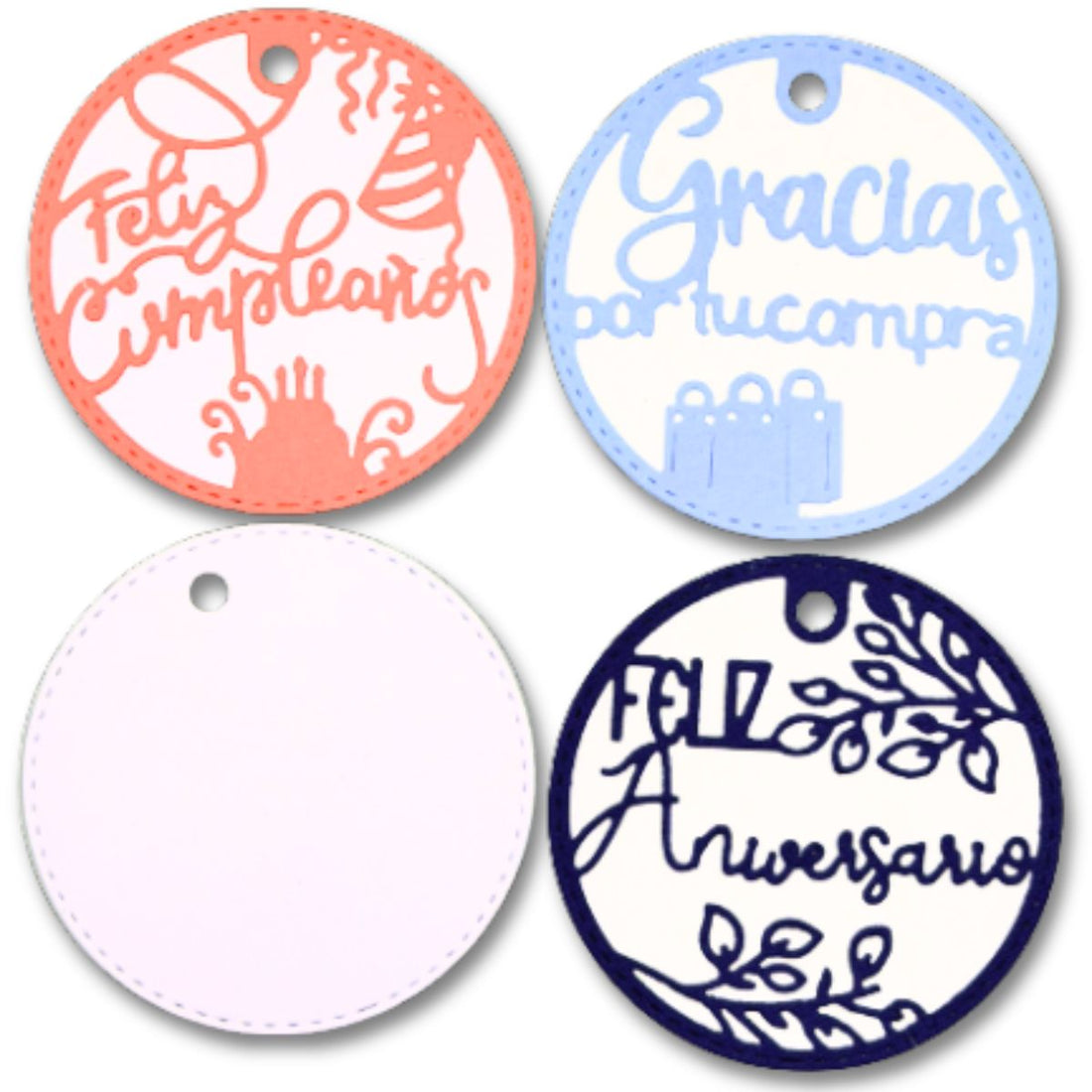 Set de Troqueles Etiquetas Circulares Dados de Corte / Suajes / Troqueles Lyssette Guiot Crafts