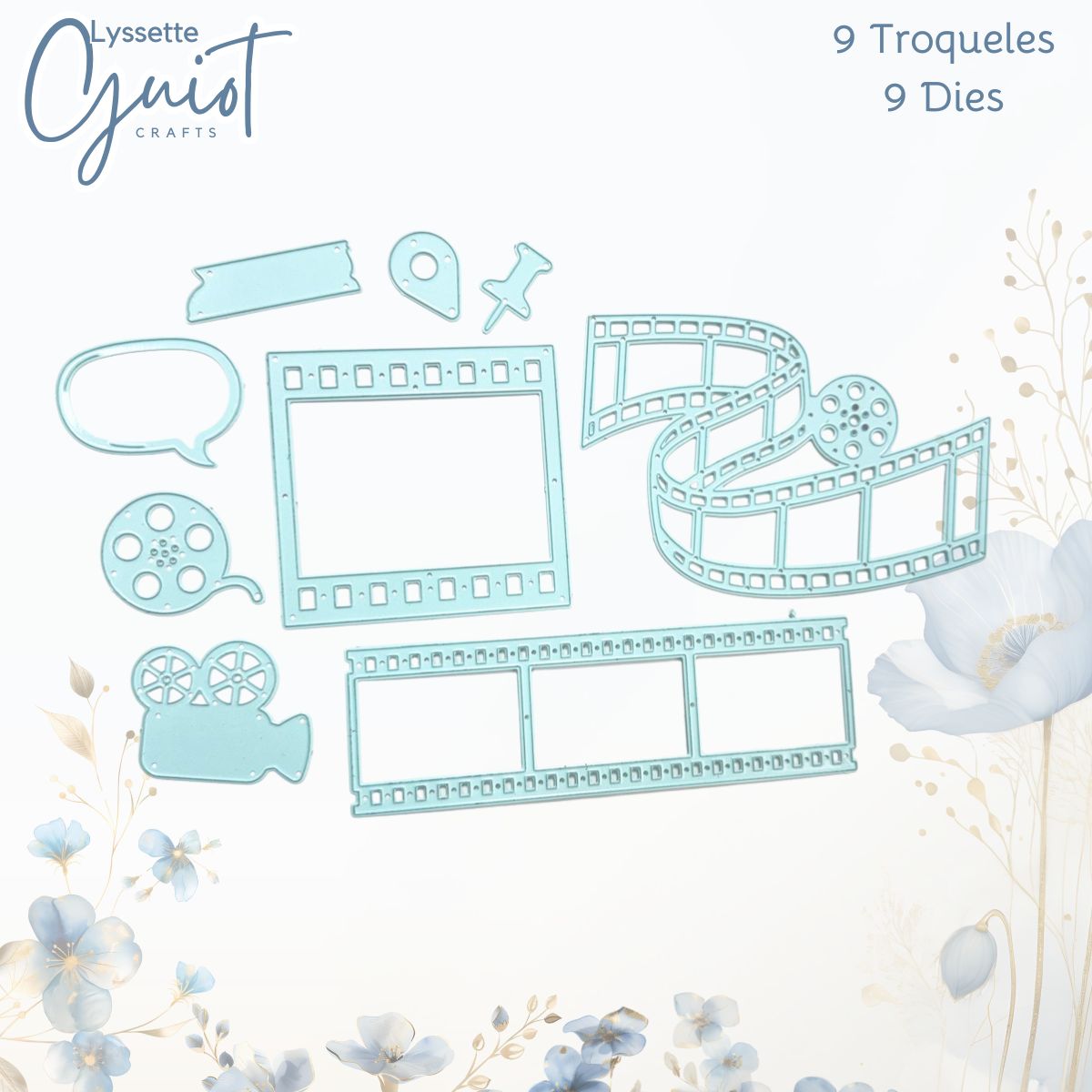 Set de Troqueles Cine y Fotografía Dados de Corte / Suajes / Troqueles Lyssette Guiot Crafts
