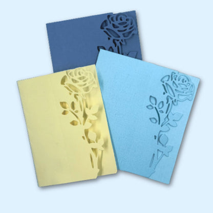 Troquel de Borde de Rosa Floral con Tallos Dados de Corte / Suajes / Troqueles Lyssette Guiot Crafts