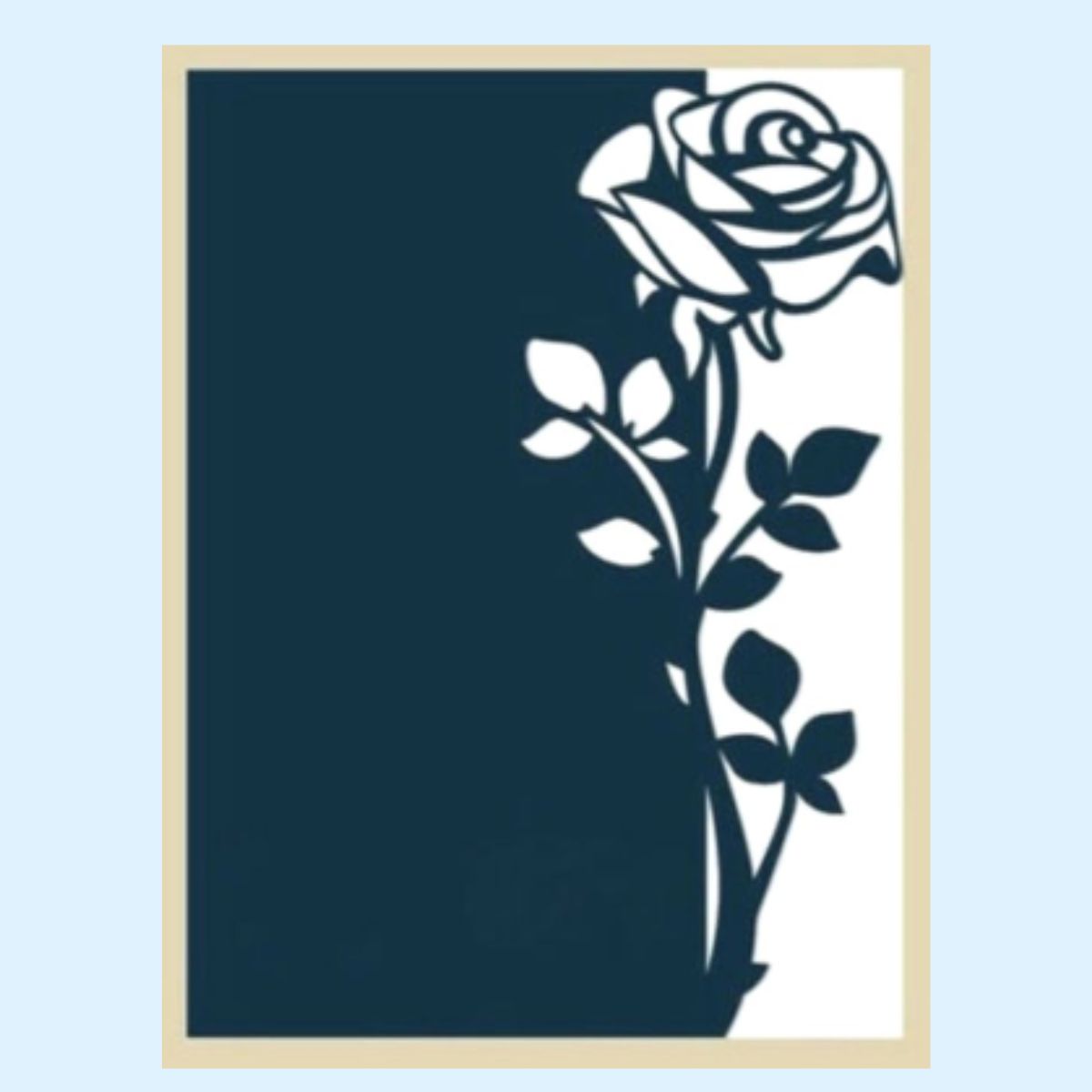 Troquel de Borde de Rosa Floral con Tallos Dados de Corte / Suajes / Troqueles Lyssette Guiot Crafts