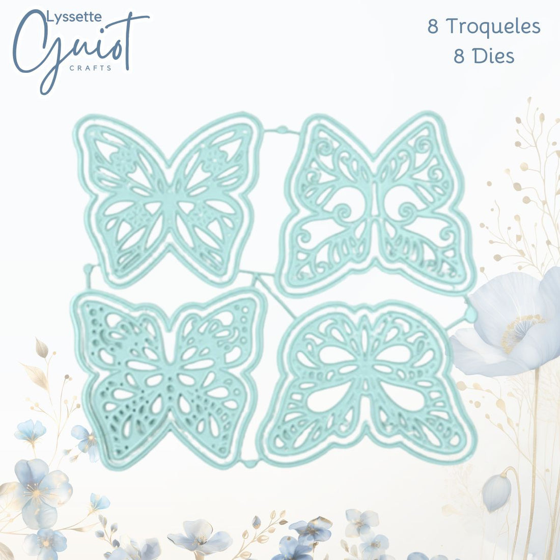 Set de Troqueles Mariposas Volumétricas Dados de Corte / Suajes / Troqueles Lyssette Guiot Crafts
