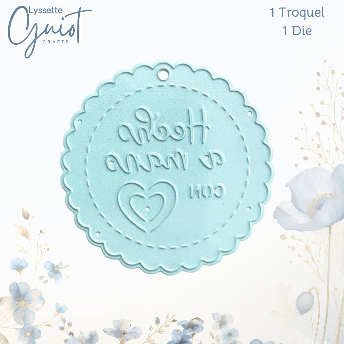 Troquel Etiqueta Hecho a Mano con Corazón Dados de Corte / Suajes / Troqueles Lyssette Guiot Crafts