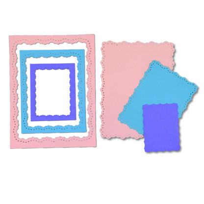 Set de Troqueles Marcos con Borde Festoneado Calado Dados de Corte / Suajes / Troqueles Lyssette Guiot Crafts