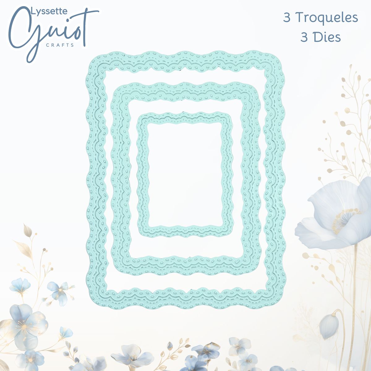 Set de Troqueles Marcos con Borde Festoneado Calado Dados de Corte / Suajes / Troqueles Lyssette Guiot Crafts
