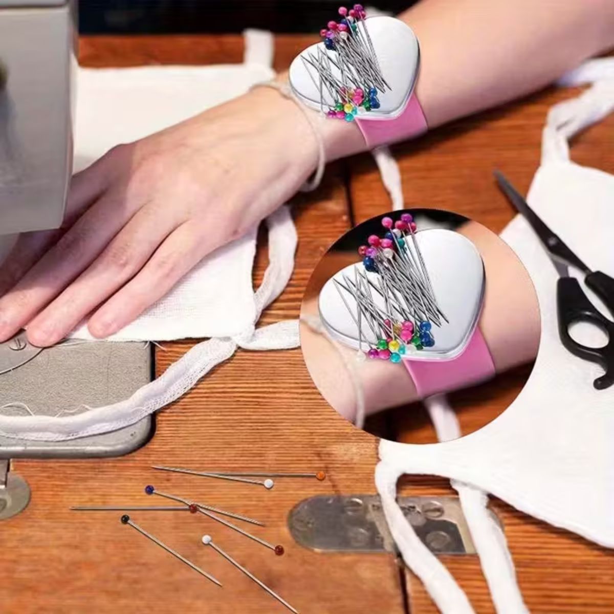 Pulsera Magnética Multiusos Rosa Costura Hobbees