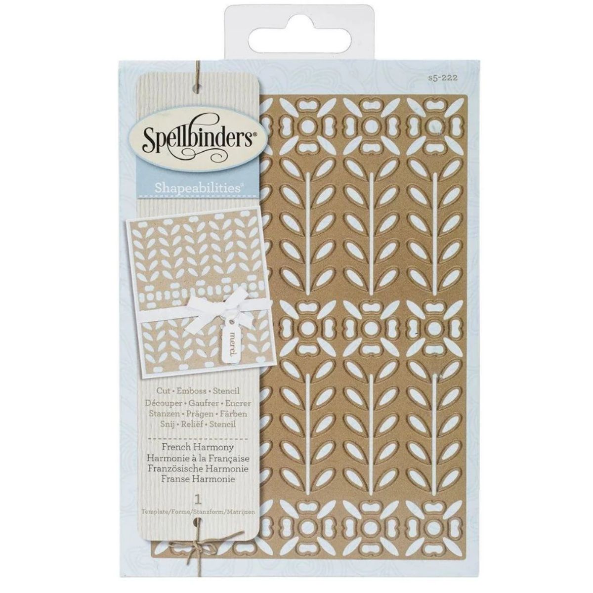 Shapeabilities Expandable Pattern Dies French Harmony / Suajes de Corte Diseño Expandible Dados de Corte / Suajes / Troqueles Spellbinders