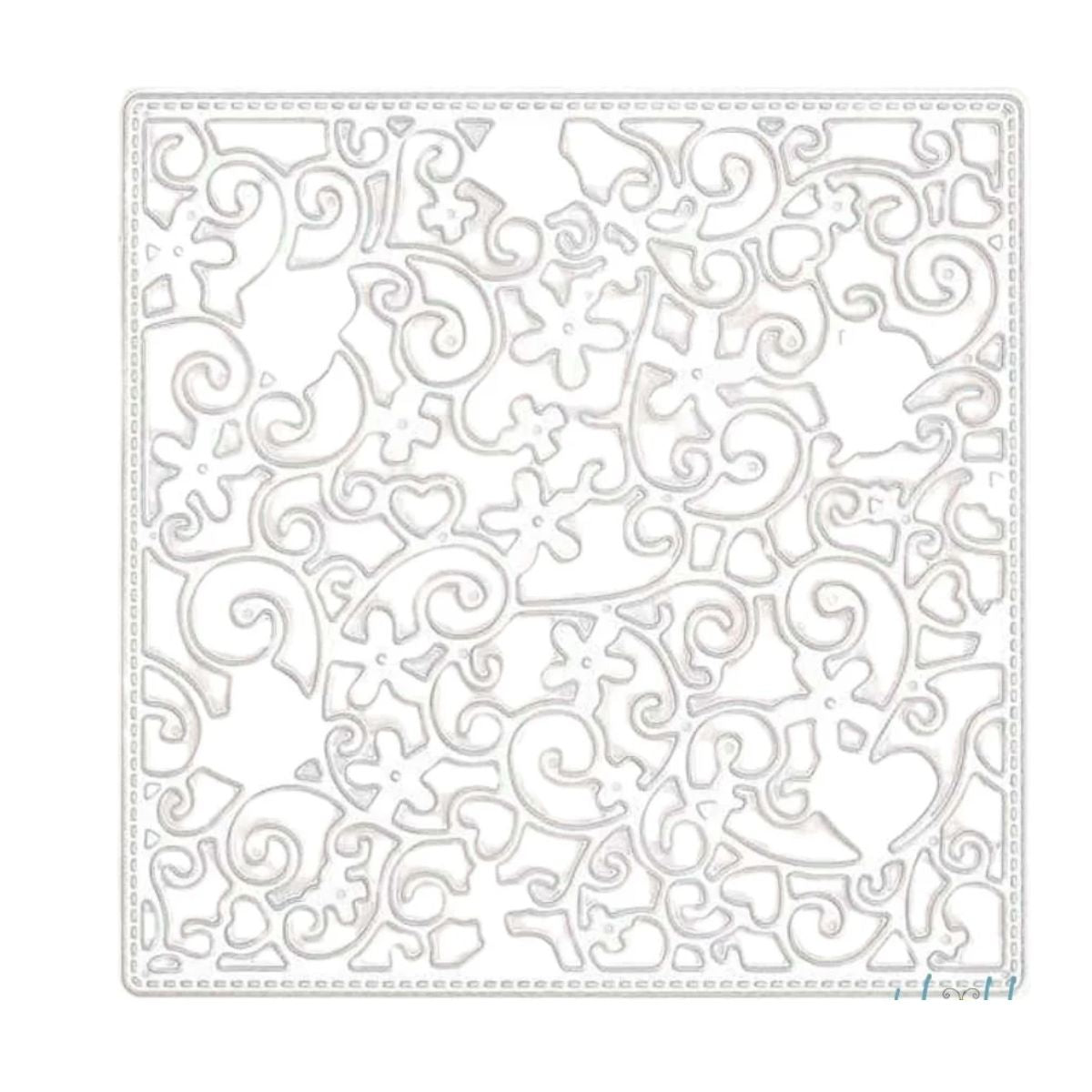 Suaje de Fondo de Flores y Corazones Dados de Corte / Suajes / Troqueles Hobbees