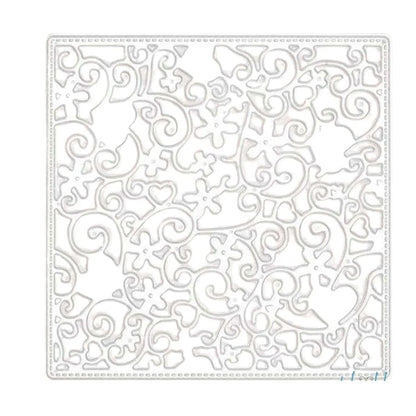 Suaje de Fondo de Flores y Corazones Dados de Corte / Suajes / Troqueles Hobbees