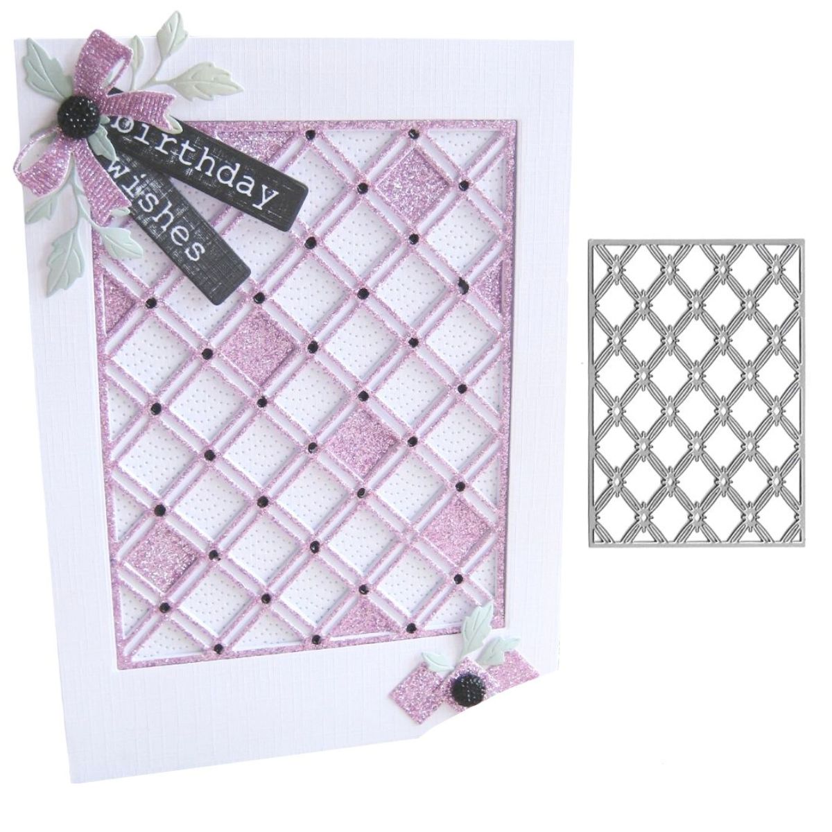 Suaje de Fondo de Rombos Dados de Corte / Suajes / Troqueles Hobbees