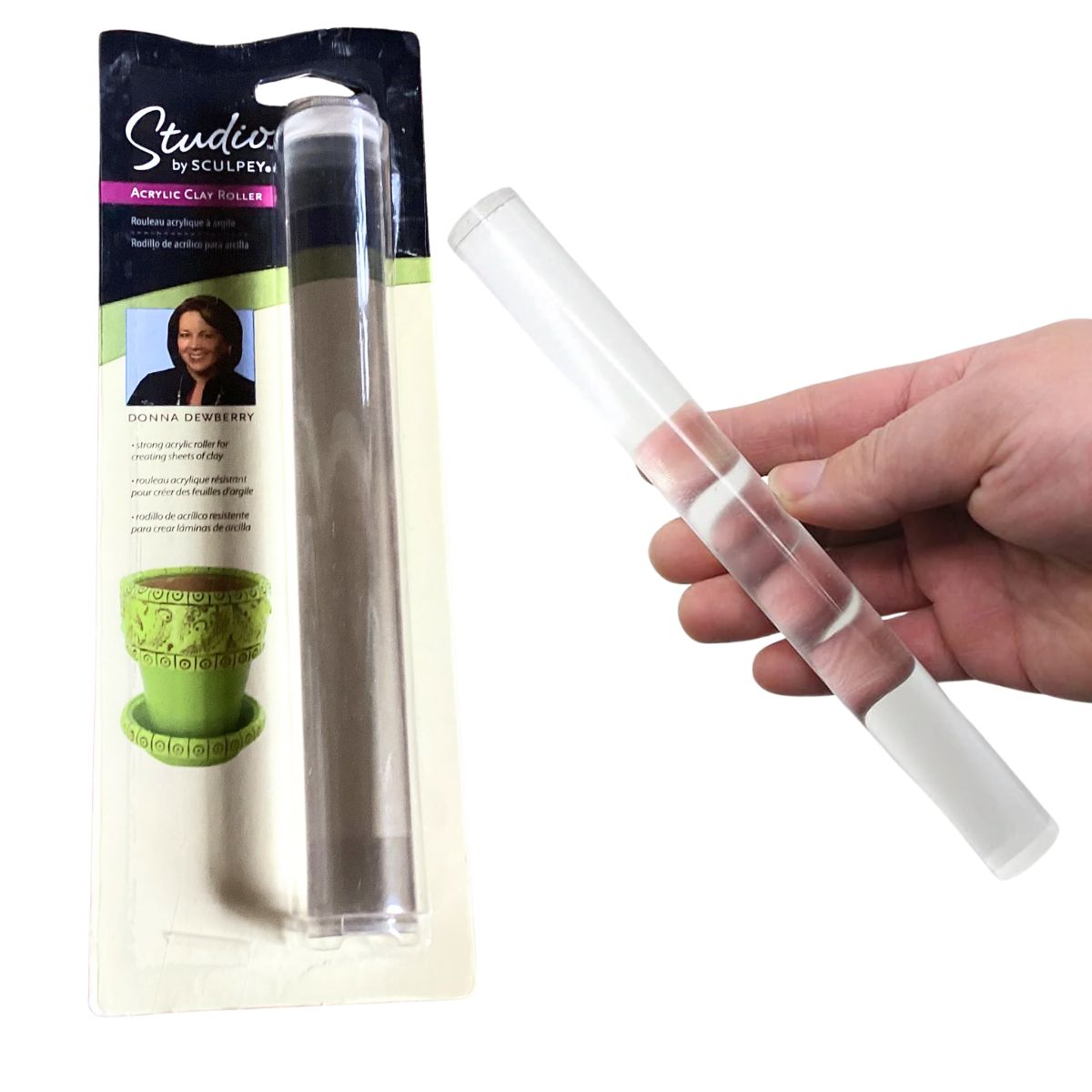 Acrylic Clay Roller / Rodillo de Acrílico para Arcilla Herramientas para Modelado Sculpey