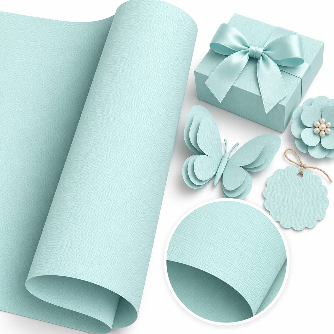 Seafoam Foundations 12" Cardstock / 10 Hojas de Cartulina Color Espuma de Mar