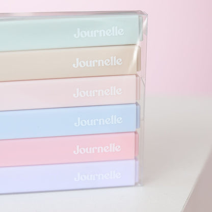 Set de Marcatextos Journelle Tonos Pastel Colores y Plumones Angie Guerra &amp; Hobbees