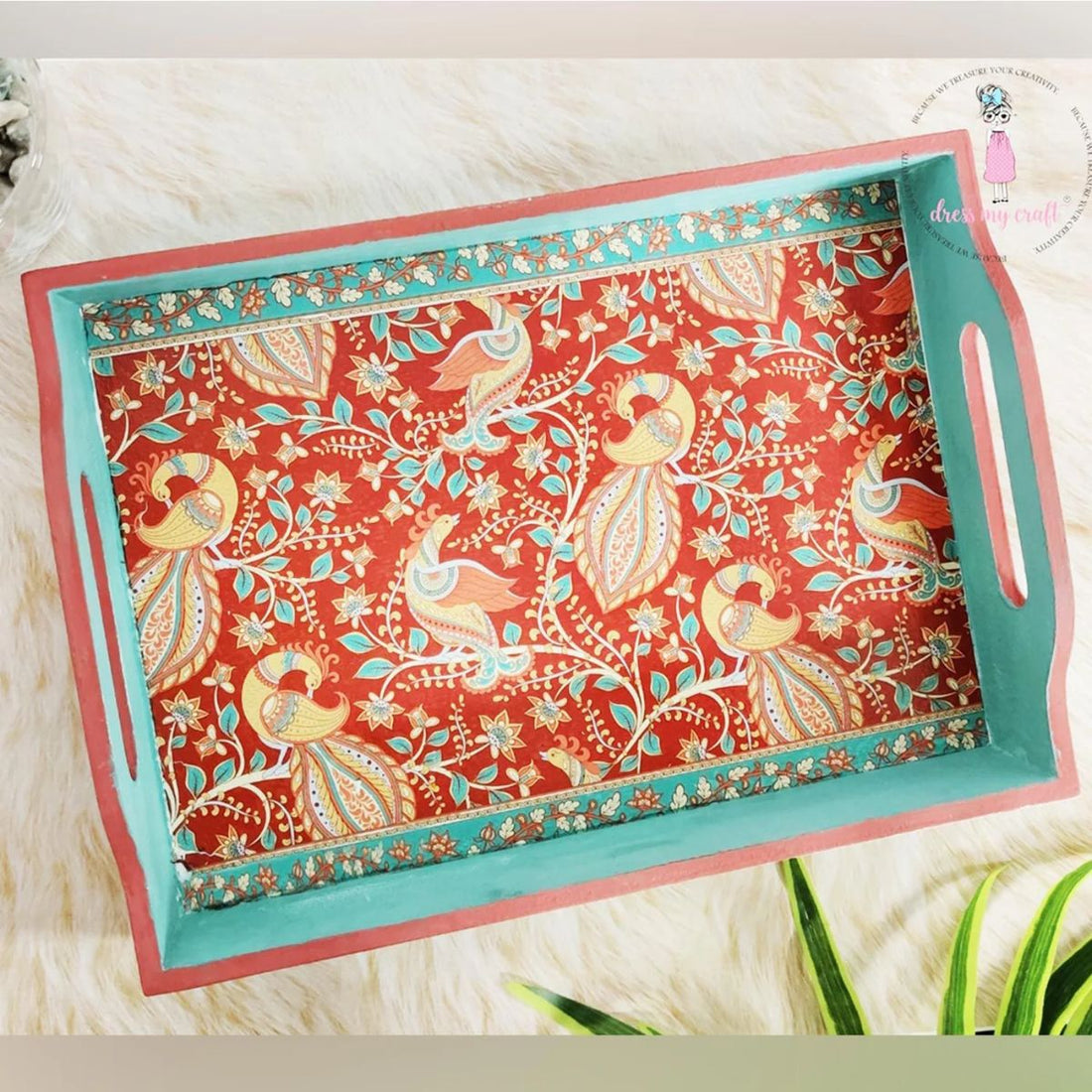 Peacock Era Transfer Me Sheet A4 / Hoja de Transferencia Pavo Real Servilletas de Papel para Decoupage Dress My Craft