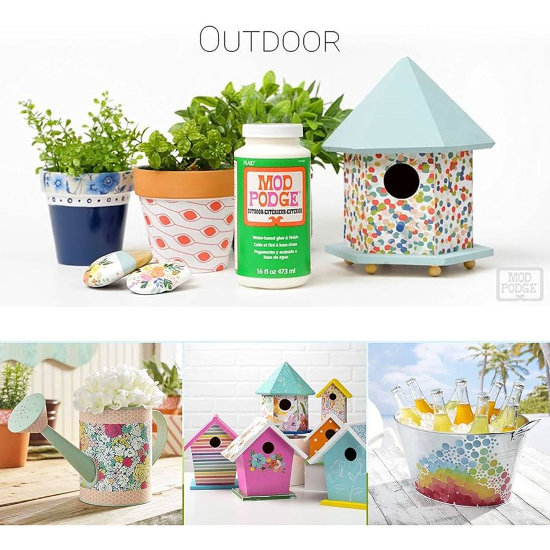 Mod Podge Outdoor Finish / Mod Podge Exteriores Adhesivos / Pegamentos Plaid