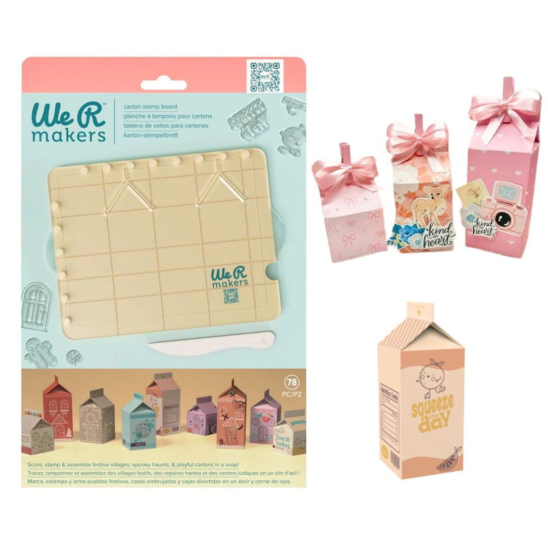 Stamp Board &amp; Stamps / Tabla Para Estampado Herramientas We R Makers