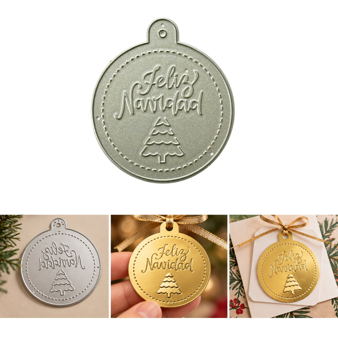 Suaje de Etiqueta Pop-Up Árbolito de Navidad