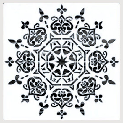 Esténcil de Mandala 8 Esténciles / Plantillas Hobbees