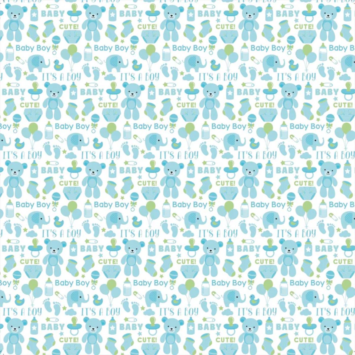 Baby Boy Cardstock Pack 6&quot; / Paquete Cartulina Pequeño Milagro Niño Papel Little Birdie