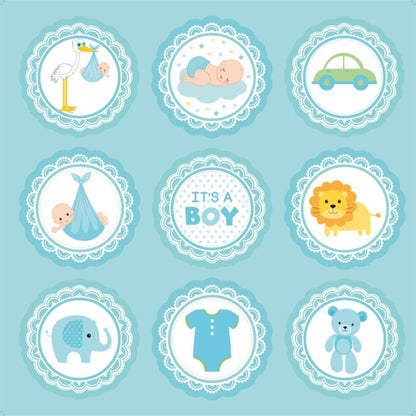 Baby Boy Cardstock Pack 6&quot; / Paquete Cartulina Pequeño Milagro Niño Papel Little Birdie