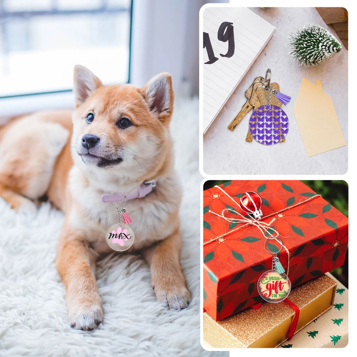 Round Acrylic Keychain Blanks / Set para Hacer 5 Llaveros de Acrílico Accesorios Teckwrap