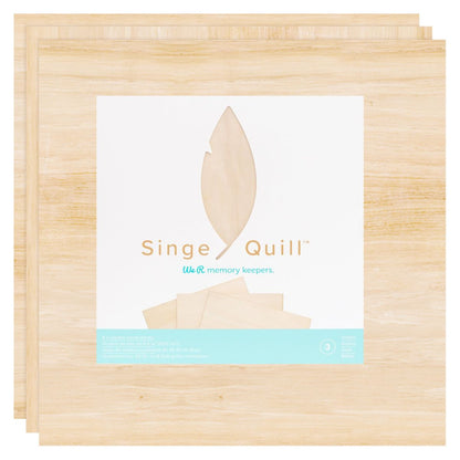 Singe Quill Veneer Sheets 8&quot; / Láminas de Chapa de Madera Accesorios We R Makers