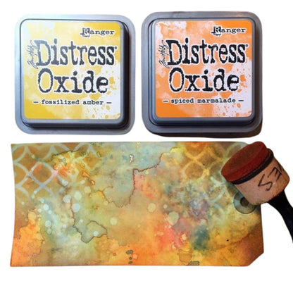 Tim Holtz Distress Oxide Peacock Feathers / Cojin de Tinta Efecto Oxidado Verde Tintas Ranger
